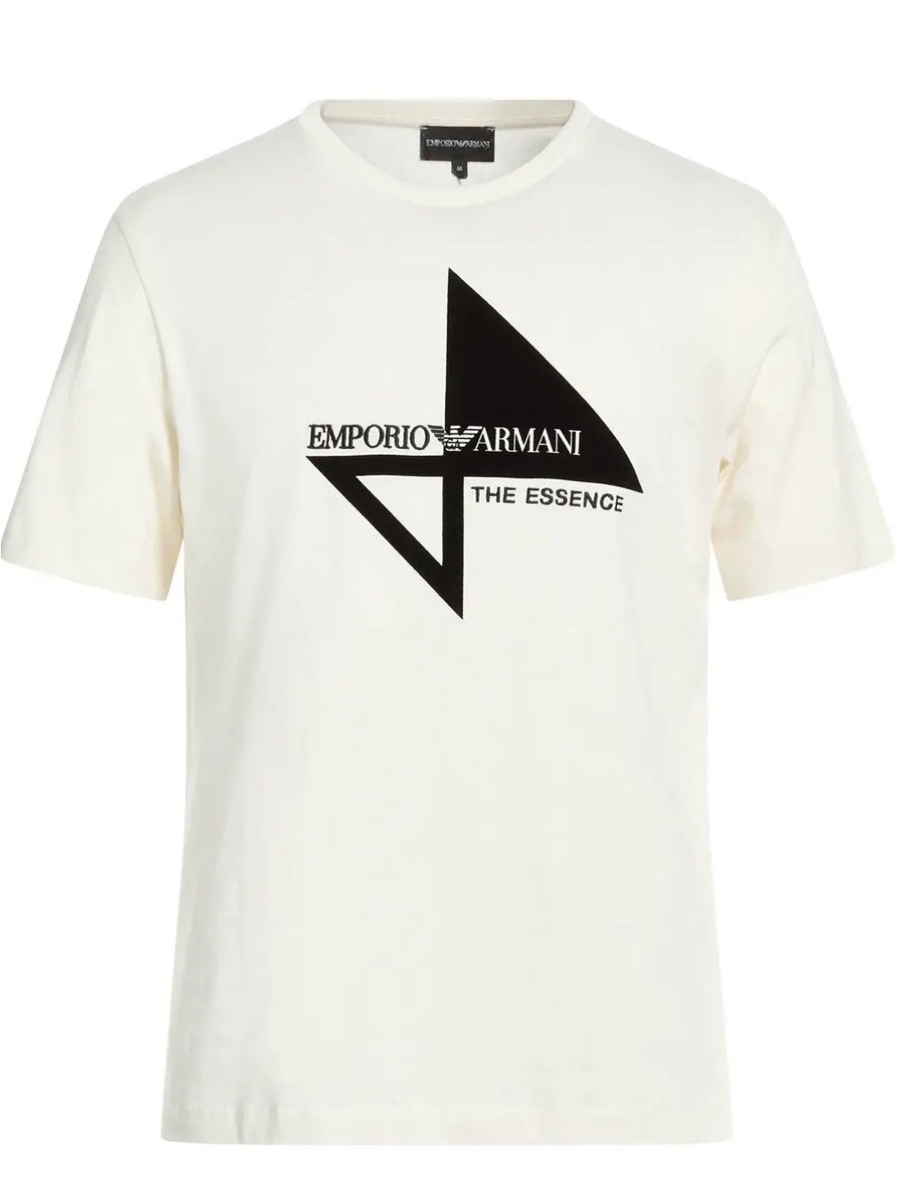 Emporio Armani Cream Tee with Black Graphic Logo